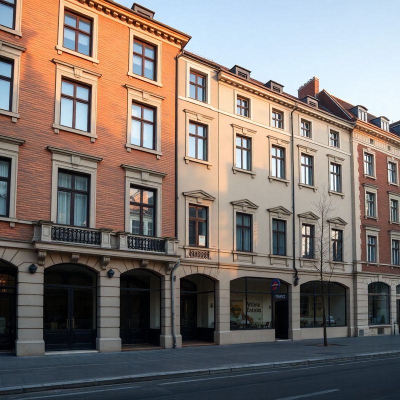 Klasyczna kamienica środkowoeuropejska we Wrocławiu w dziennym świetle